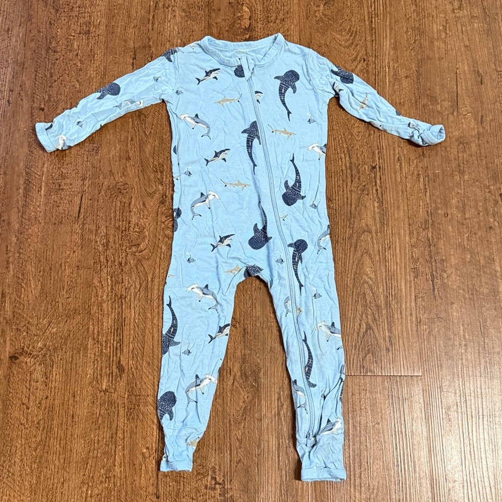 Kyte BABY Blue Shark Print Kids Pajamas